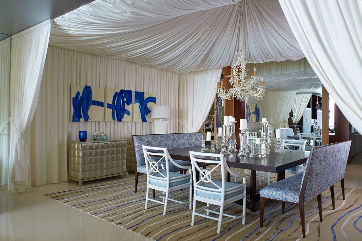 Dining room inside the tent