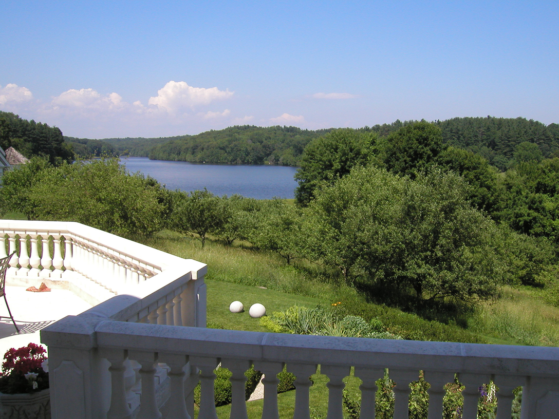 View from the terrace of reservoir. 